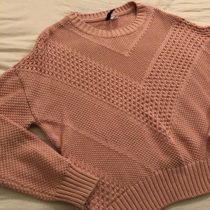 Pink knit sweater